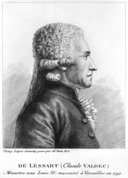 Portrait de Claude Valdec de Lessart (1741-92) gravé par Ad. Varin, 1872